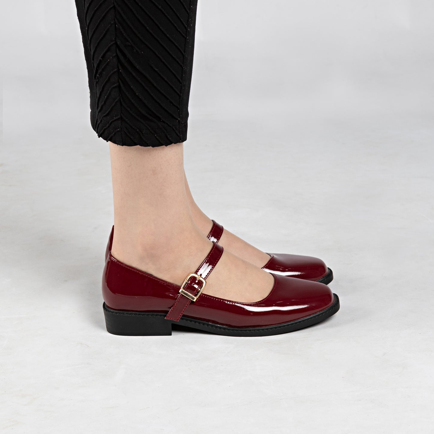 Mary jane a ceinture - vernis - Red / AS120