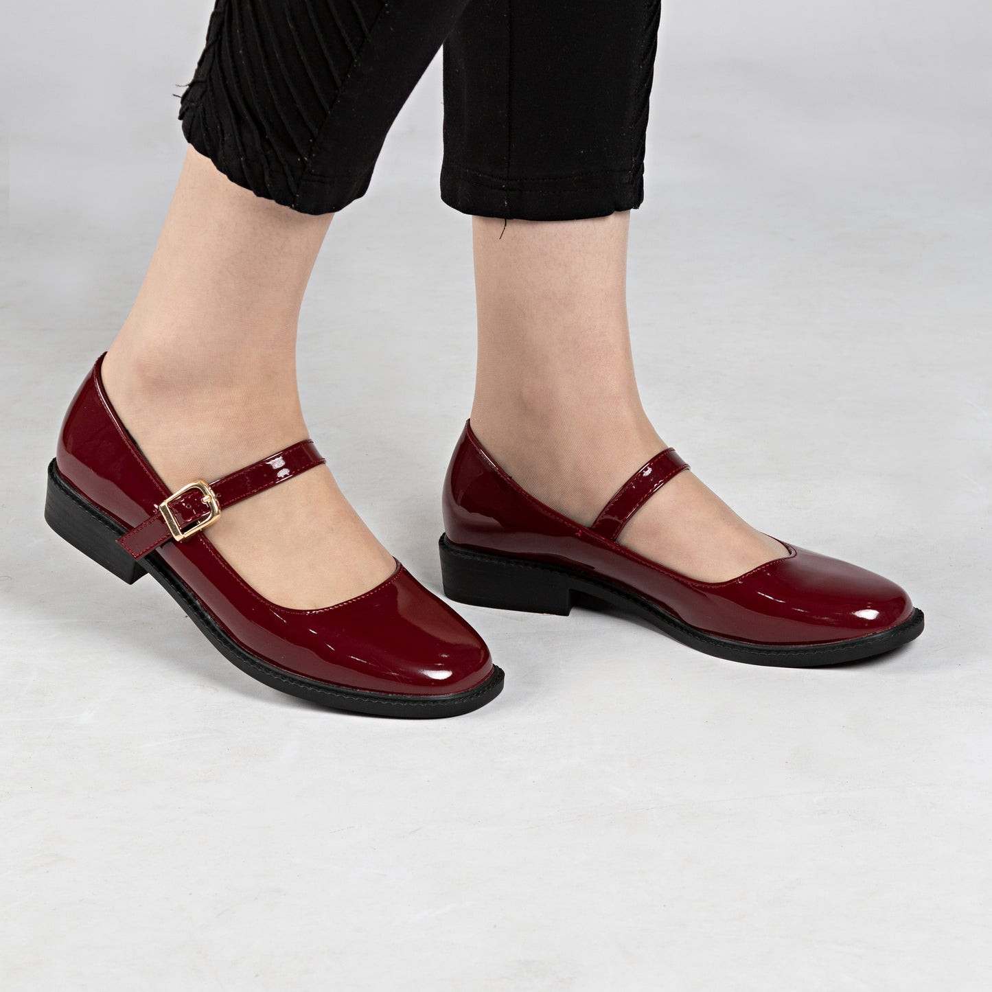 Mary jane a ceinture - vernis - Red / AS120