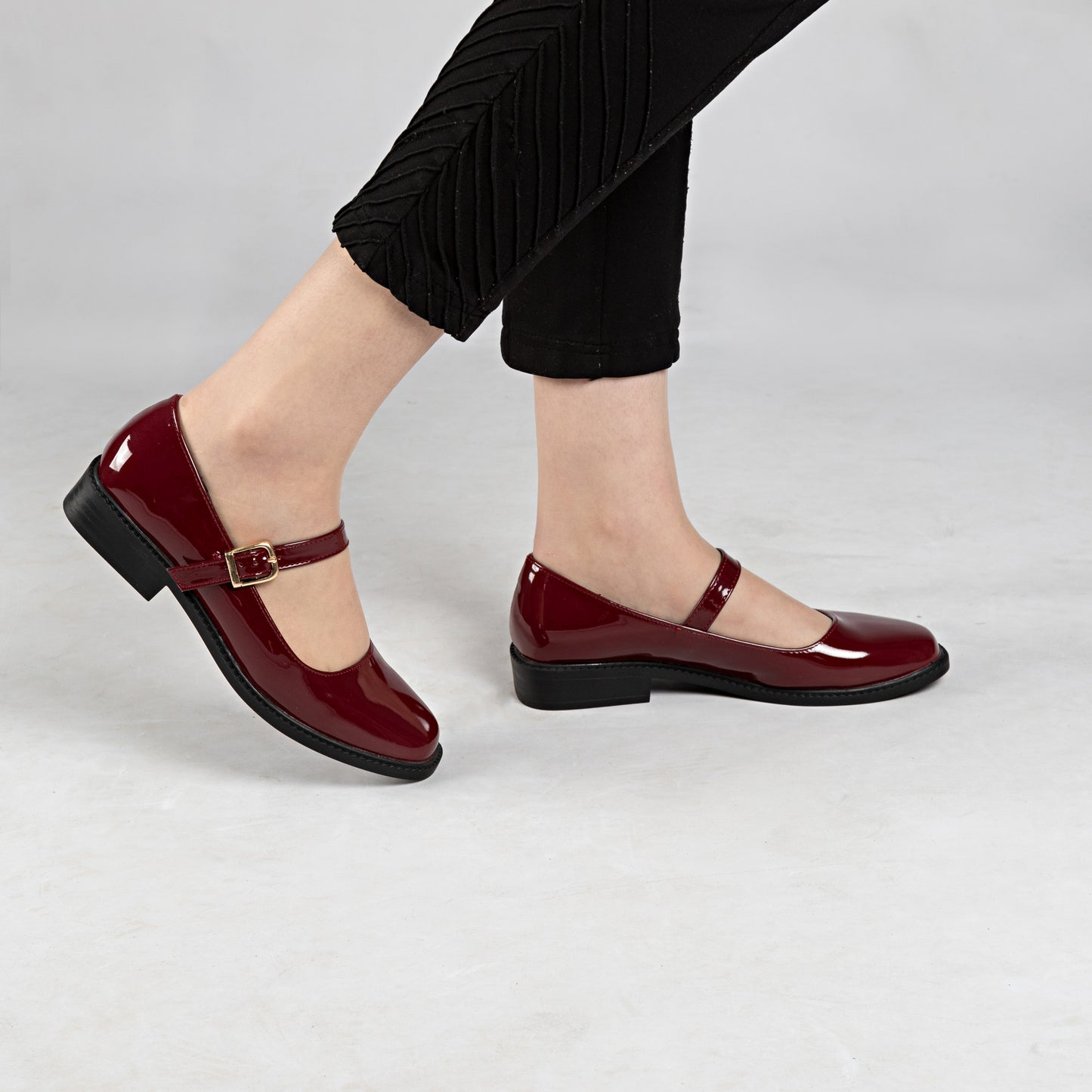 Mary jane a ceinture - vernis - Red / AS120