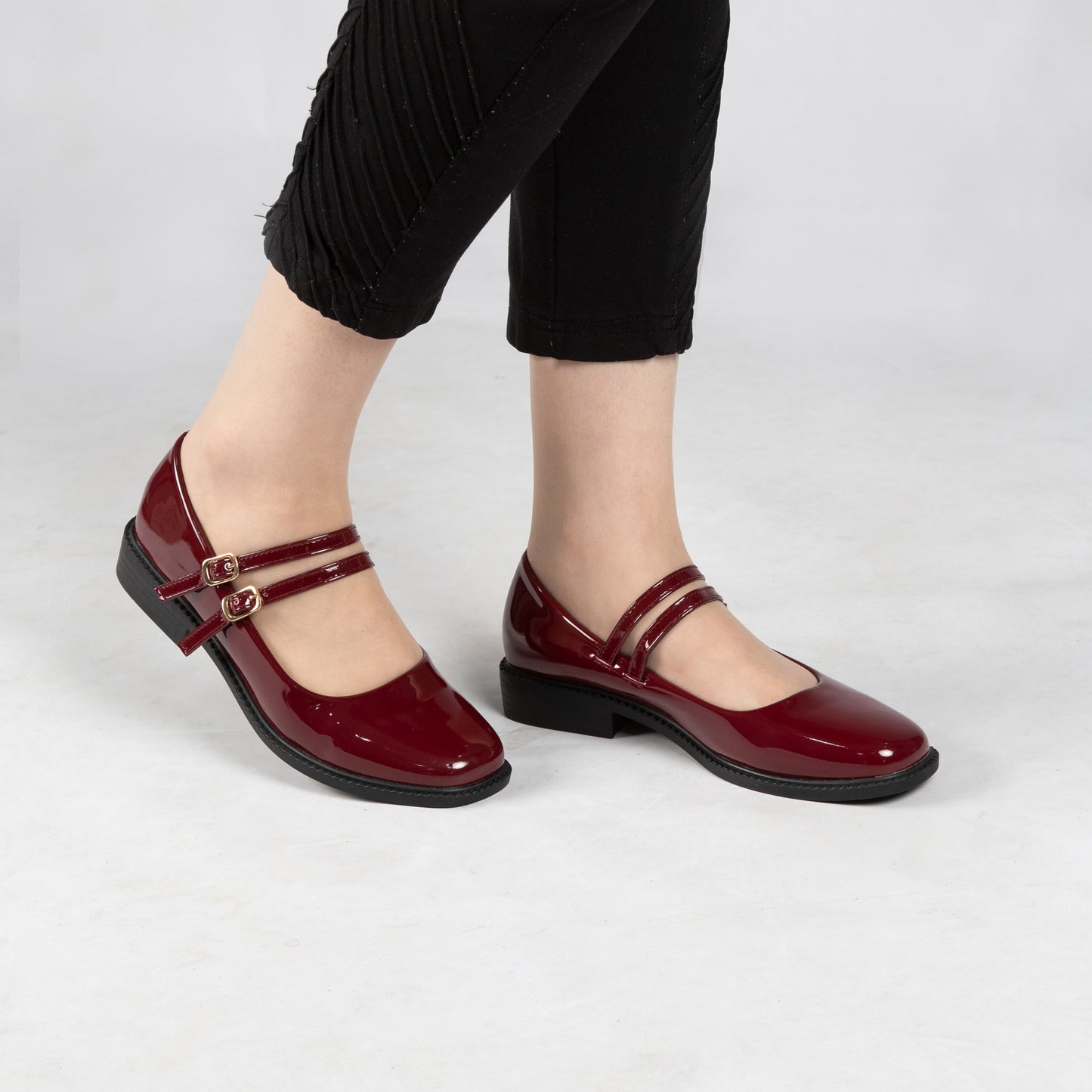 Mary jane a ceinture - vernis - Red / AS121