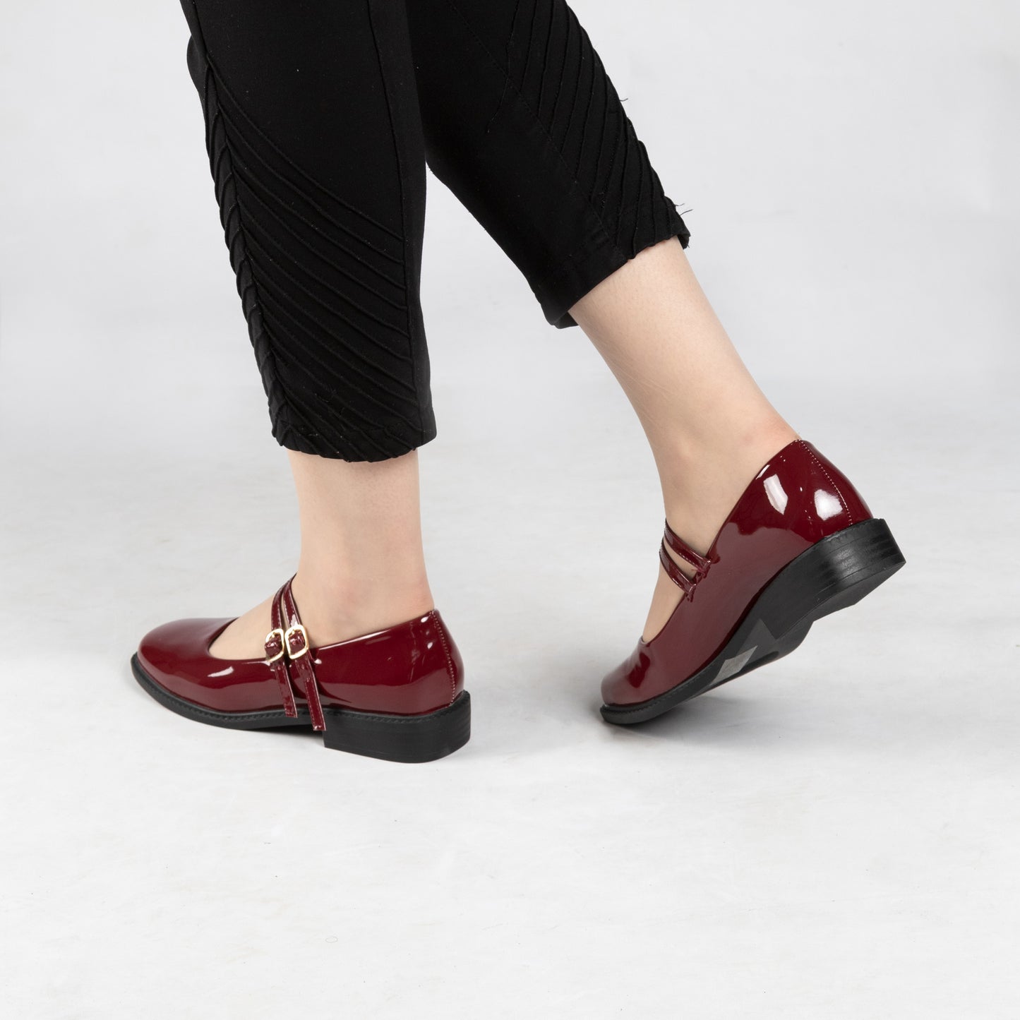 Mary jane a ceinture - vernis - Red / AS121