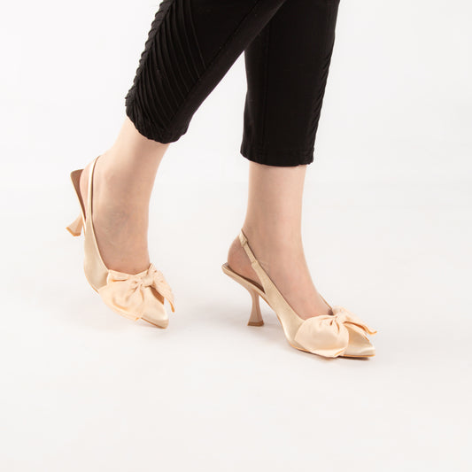 Escarpin A Talon Aiguille - Beige / AS08