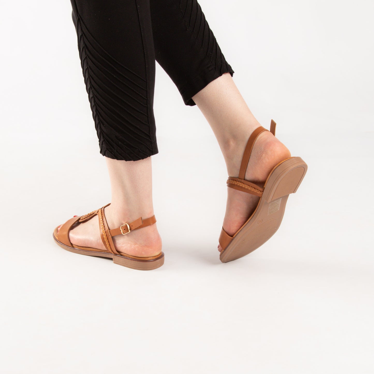 Sandale - simili cuir - Camel / AS84