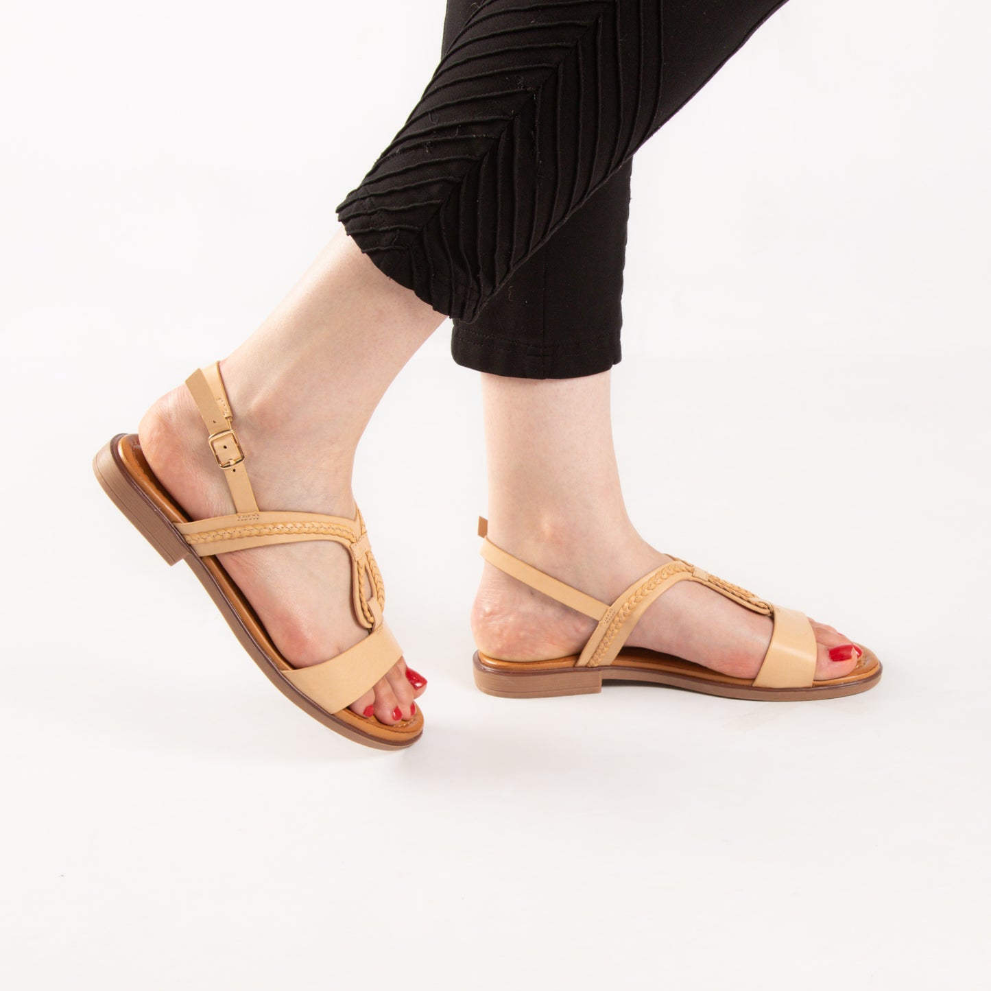 Sandale - simili cuir - Beige / BK 7509