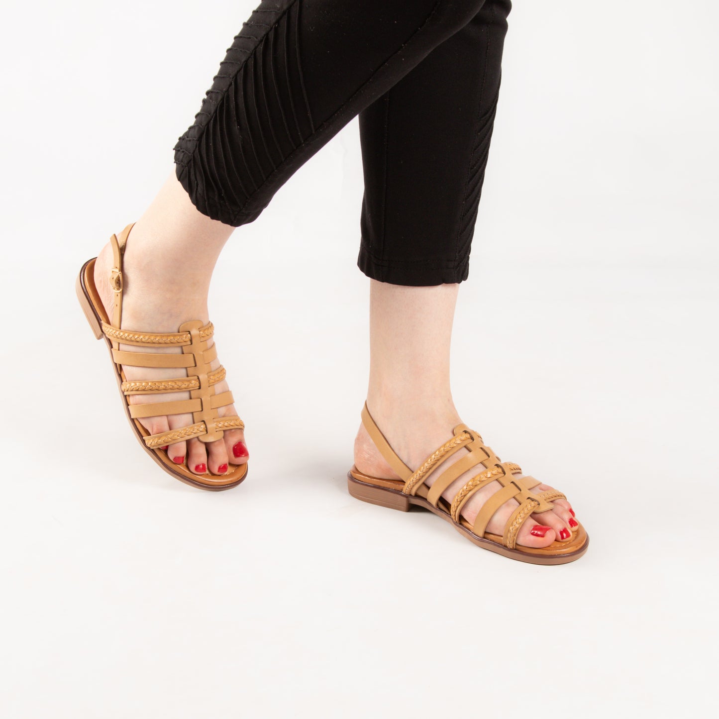 Sandale - simili cuir - Khaki / AS77