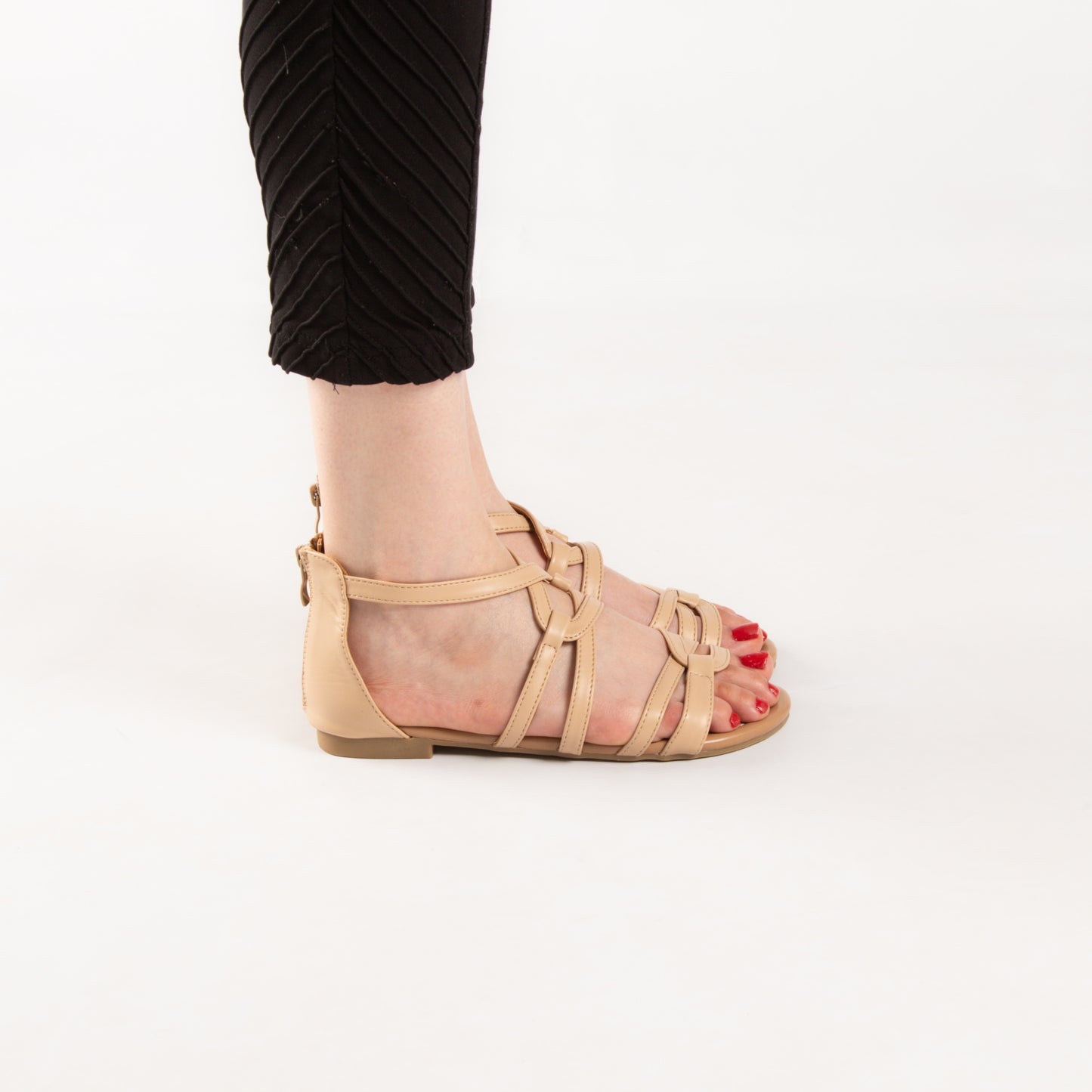 Sandale - simili cuir - Beige / AS91
