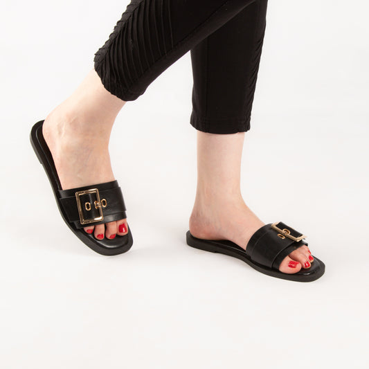 Mule - simili cuir - Noir / AS95