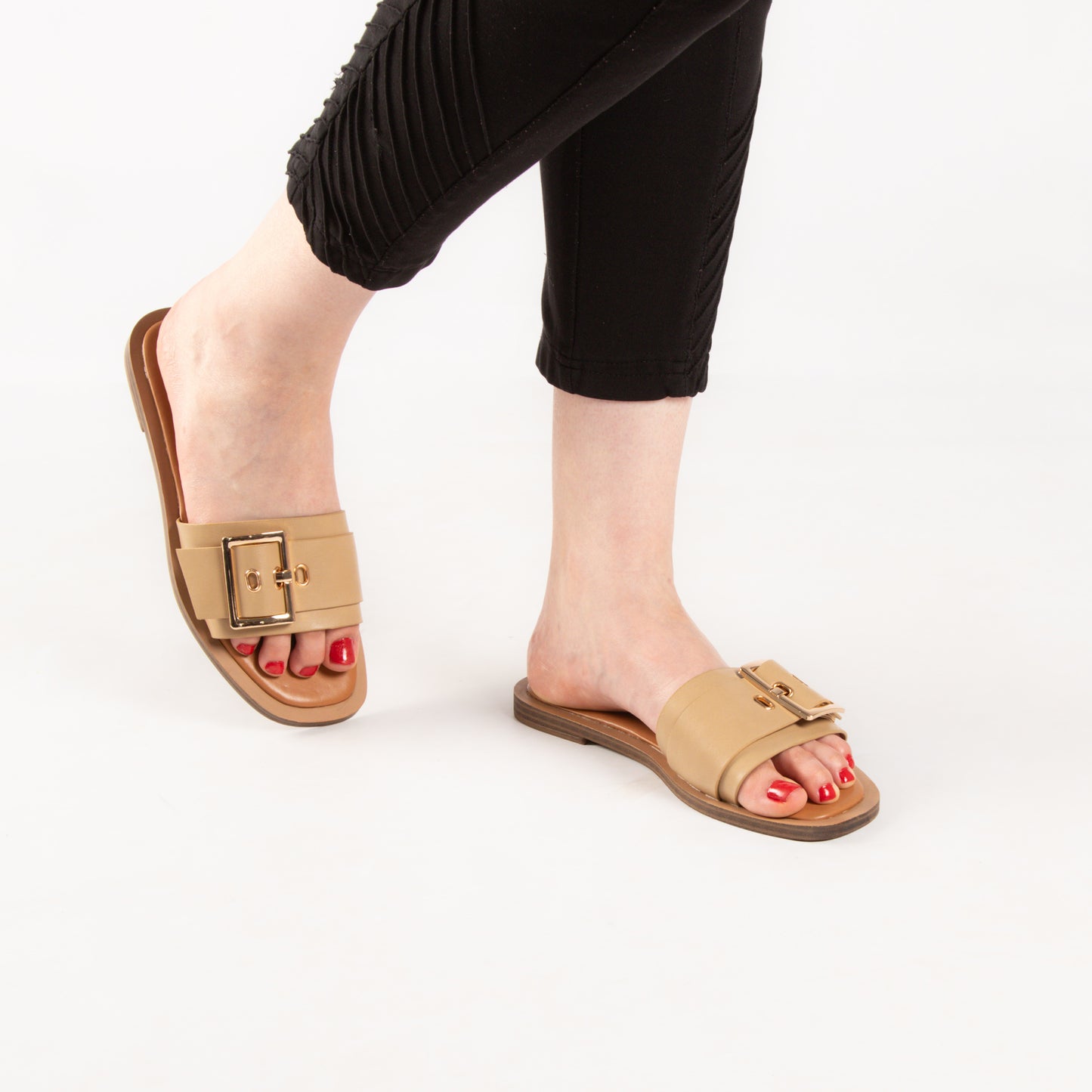 Mule - simili cuir - Kaki / LTD02