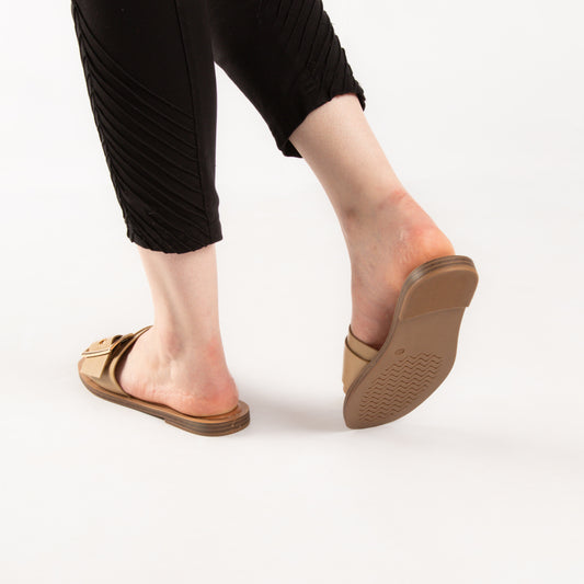 Mule - simili cuir - kaki / AS97