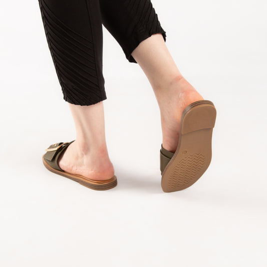 Mule - simili cuir - vert / ref : AS94