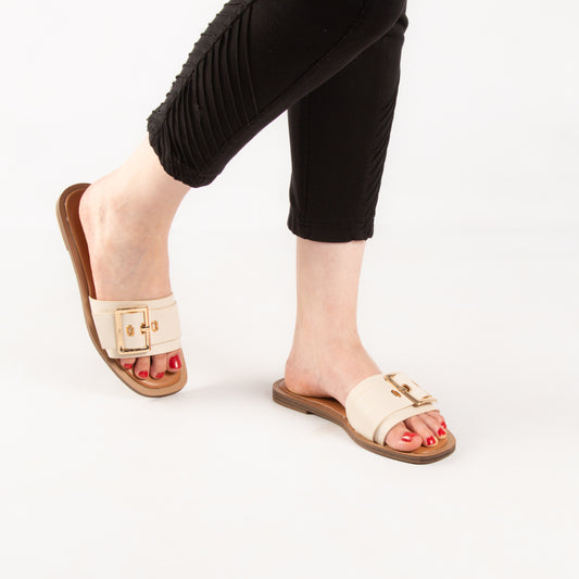 Mule - simili cuir - Beige / AS96