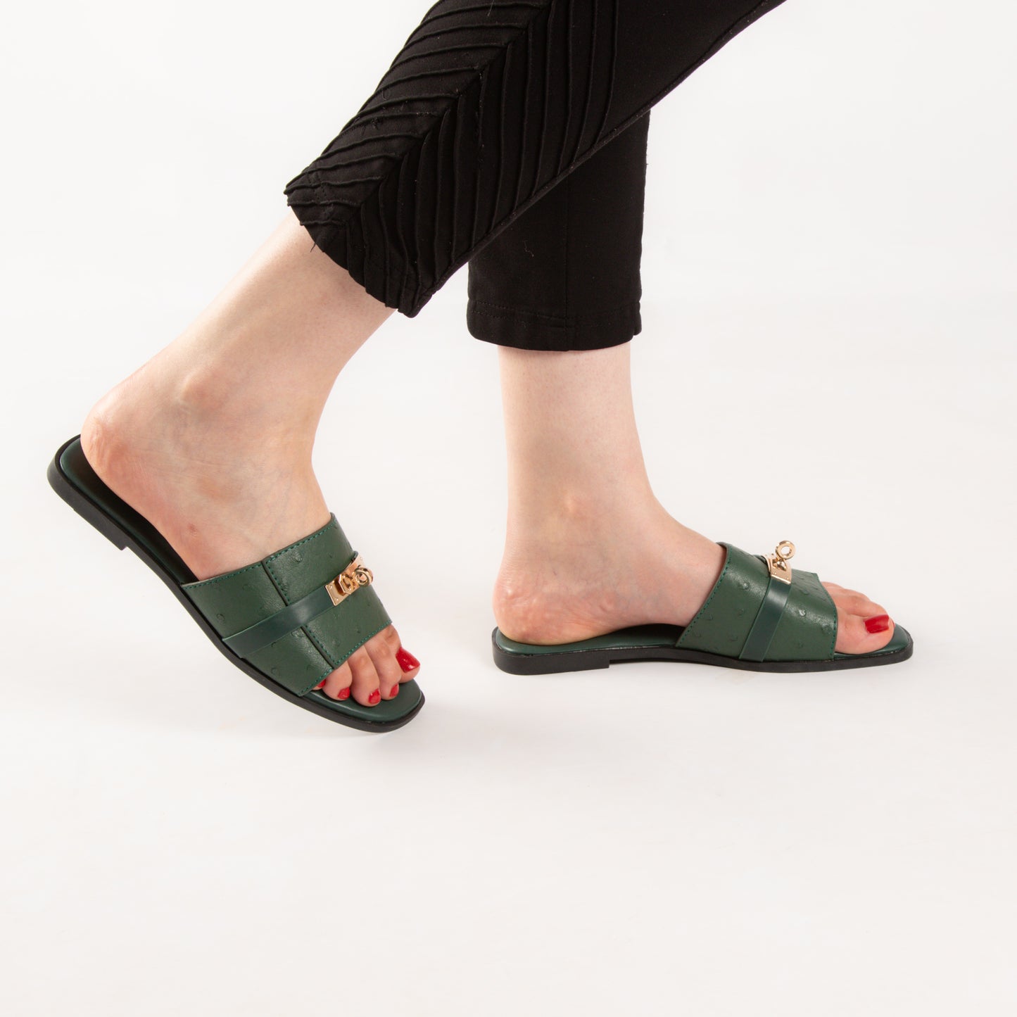 Mule - simili cuir - Vert / MT03