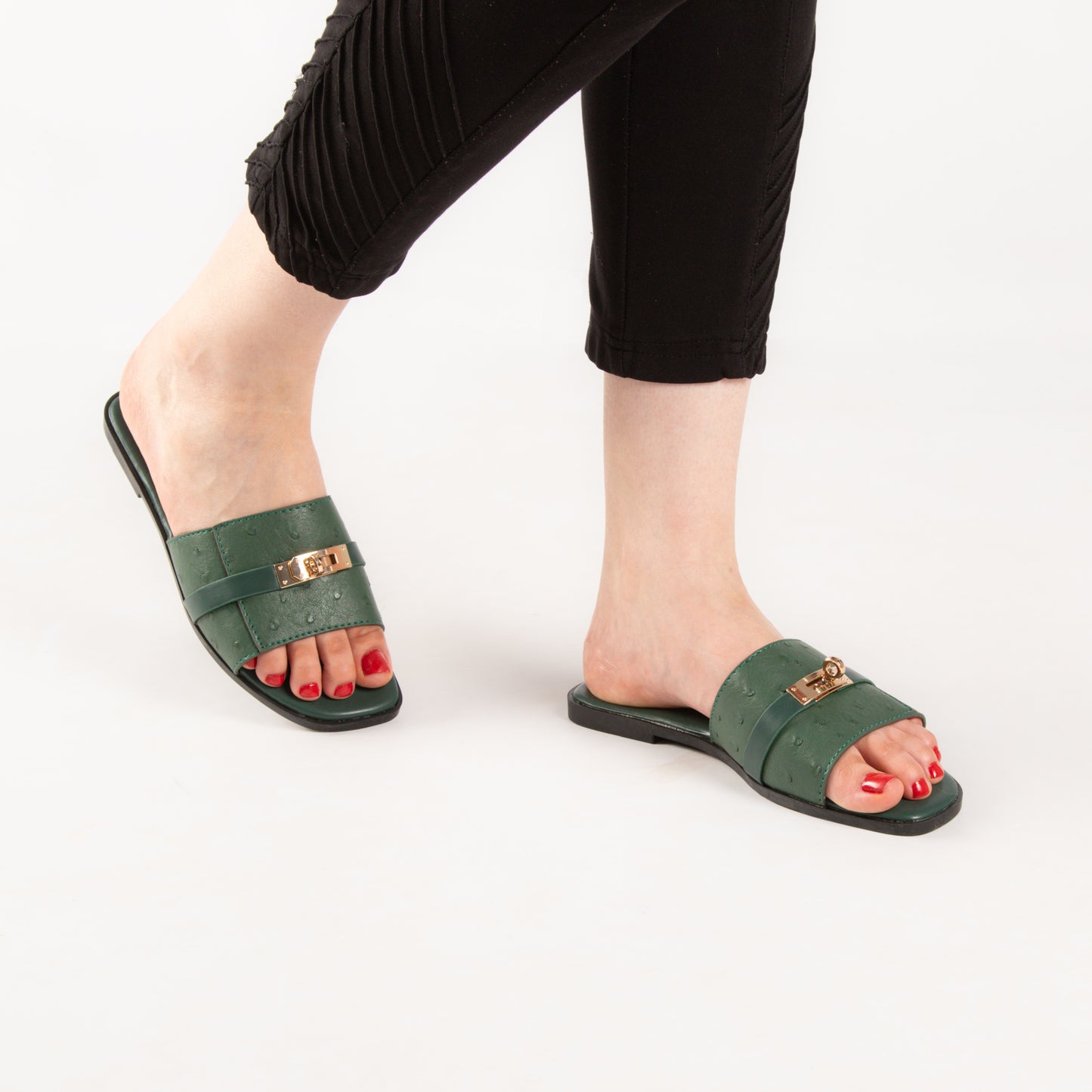 Mule - simili cuir - Vert / MT03