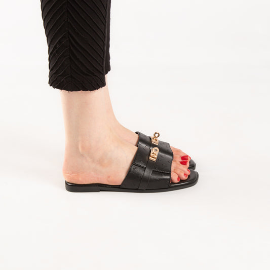 Mule - simili cuir - Noir / AS105