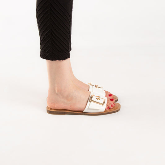 Mule - simili cuir - Blanc / AS99