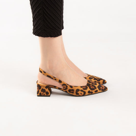 Escarpin A Talon Carré - Leopard / AS22