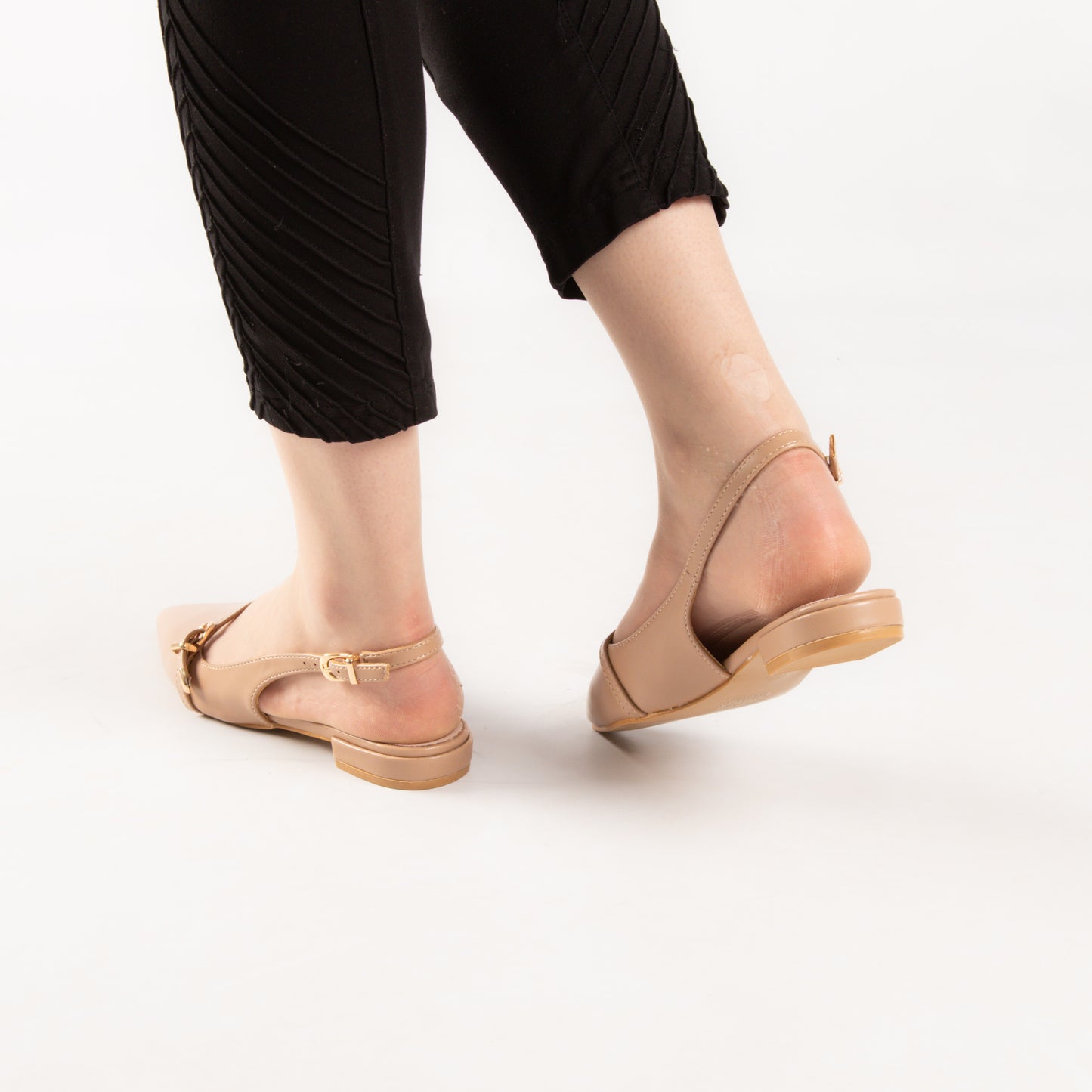 Escarpin - simili cuir - khaki / ref : AS25