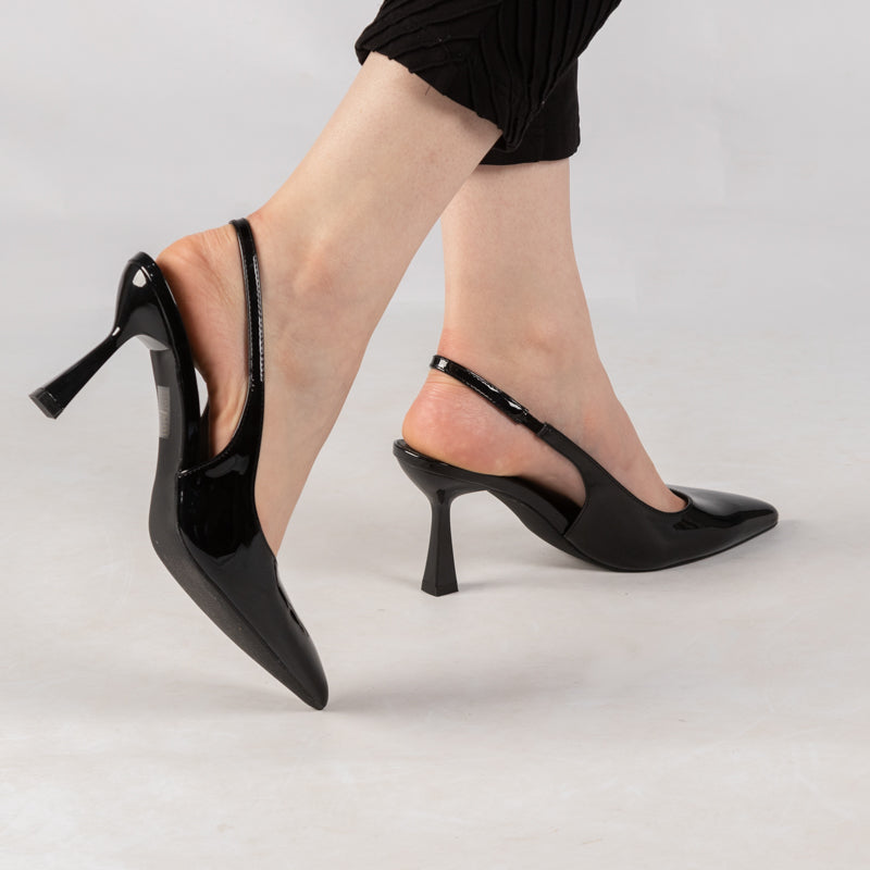 Escarpin A Talon - Vernis - Noir / HL2403
