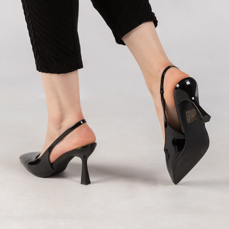 Escarpin A Talon - Vernis - Noir / HL2403