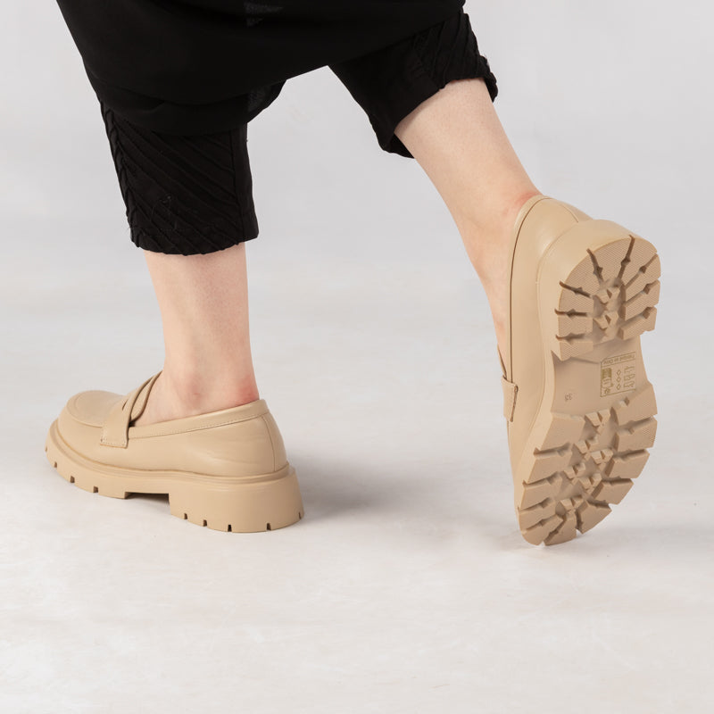 Mocassin - simili cuir - Beige / AS52