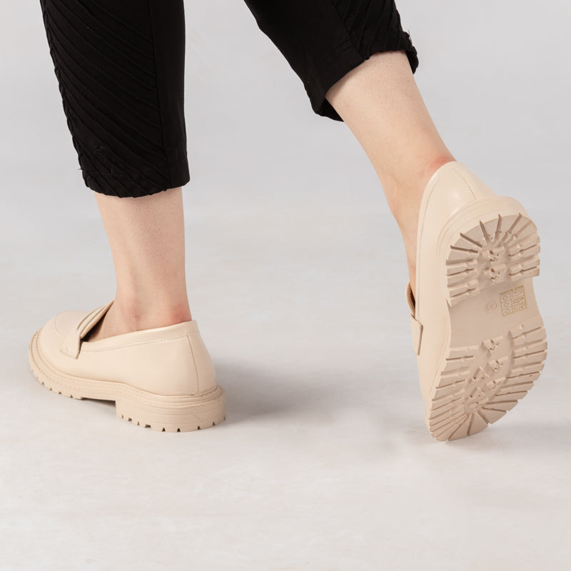 Mocassin - simili cuir - Beige / AS51