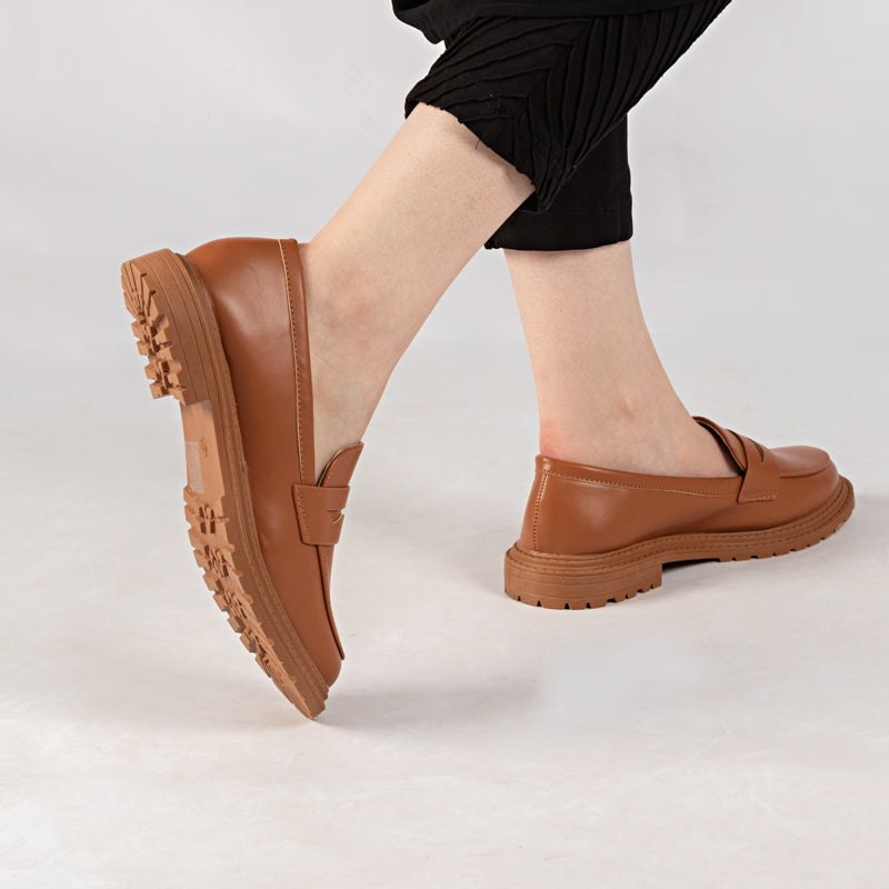 Mocassin - simili cuir - Camel / AS50