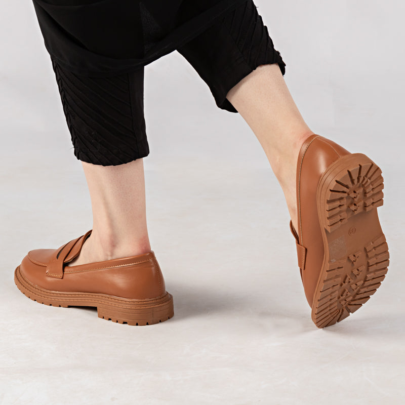 Mocassin - simili cuir - Camel / AS50