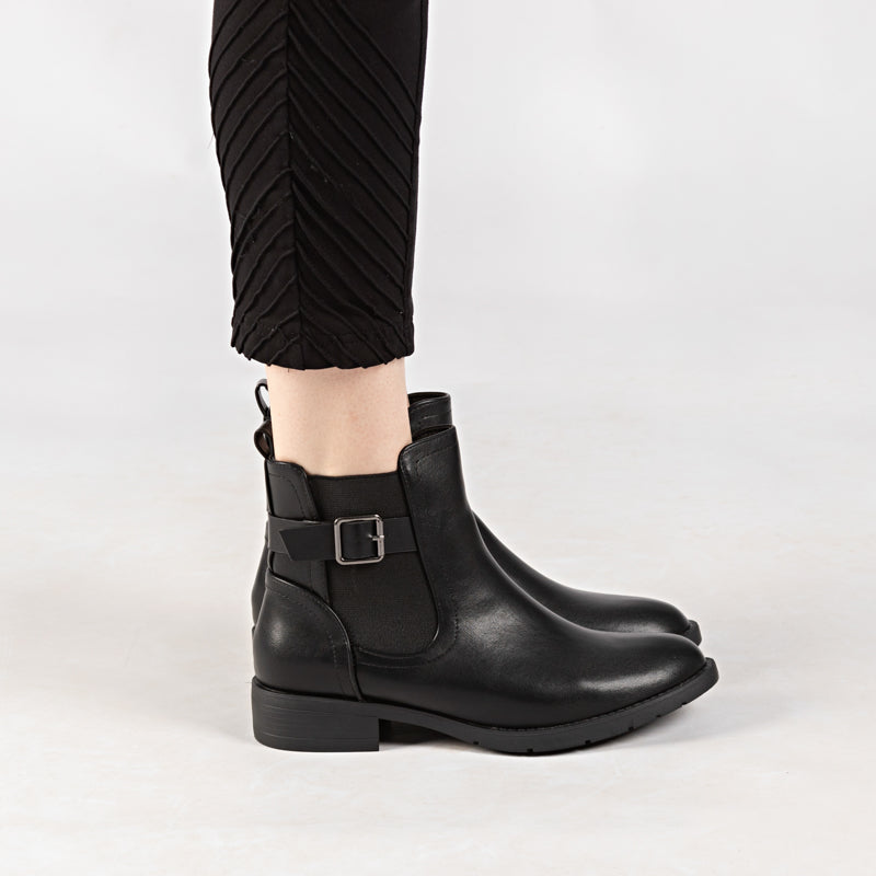 Bottine - simili cuir - Noir / RD5634-1