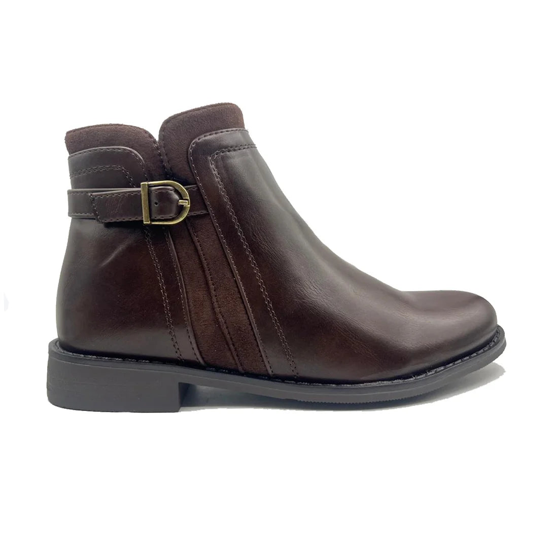 Bottine - simili cuir - Coffee / B3