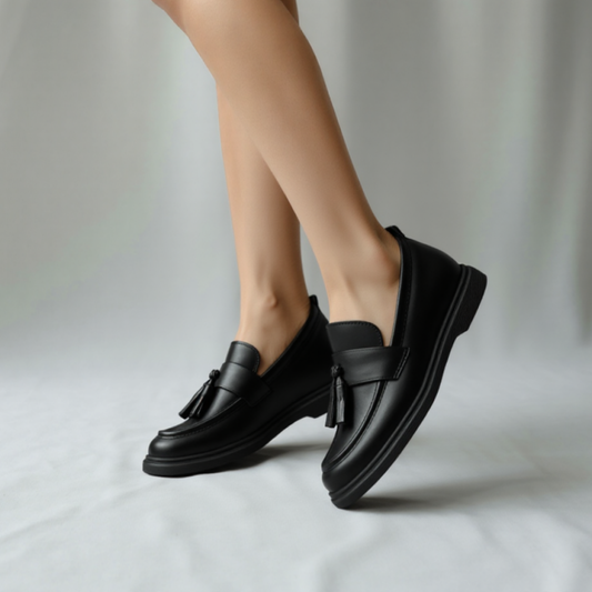 Mocassin - simili cuir - Black / AS110