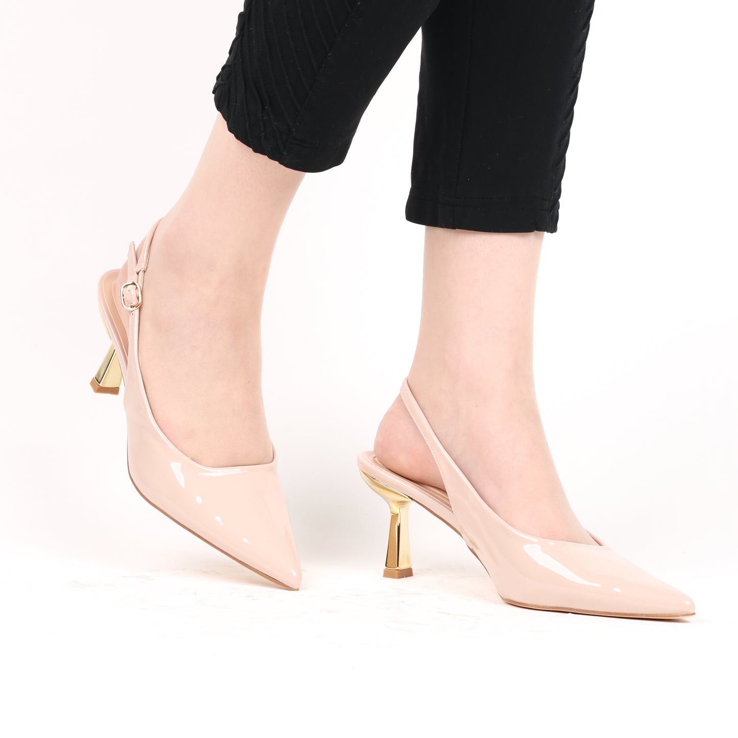 Escarpin - vernis - beige / ref : AS141