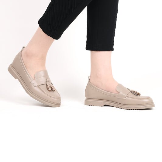 Mocassin - simili cuir - kaki / ref : AS109