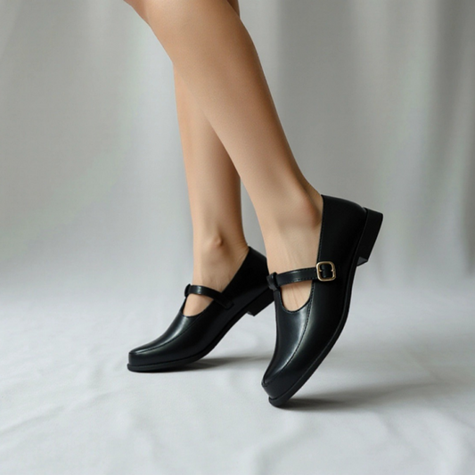 Mocassin à bride - Black / AS117