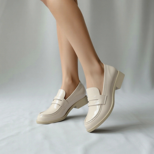 Mocassin - vernis - Beige / AS116