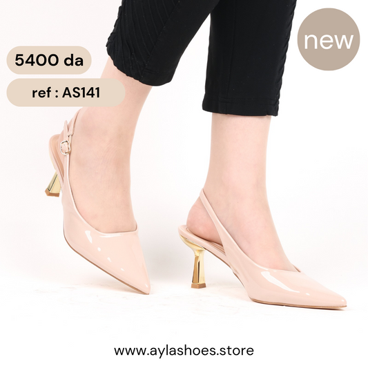 Escarpin vernis - beige / AS141