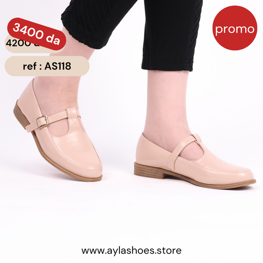 Mocassin à bride - kaki / ref : AS118