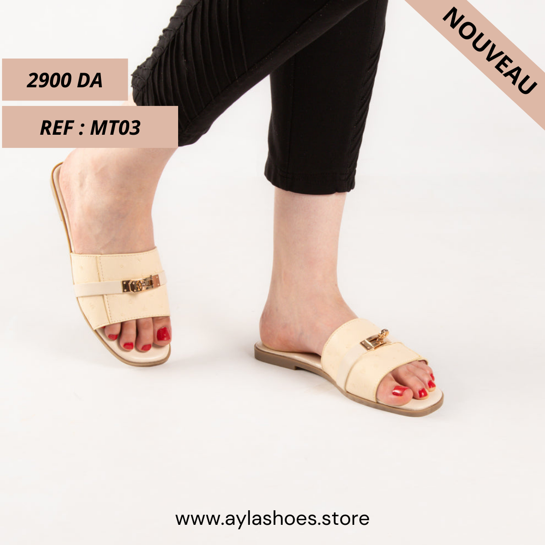 Mule - simili cuir - Beige / MT03