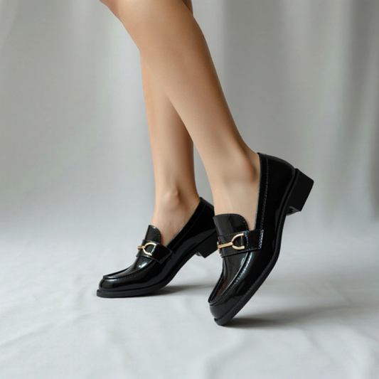 Mocassin - vernis - Black / AS112