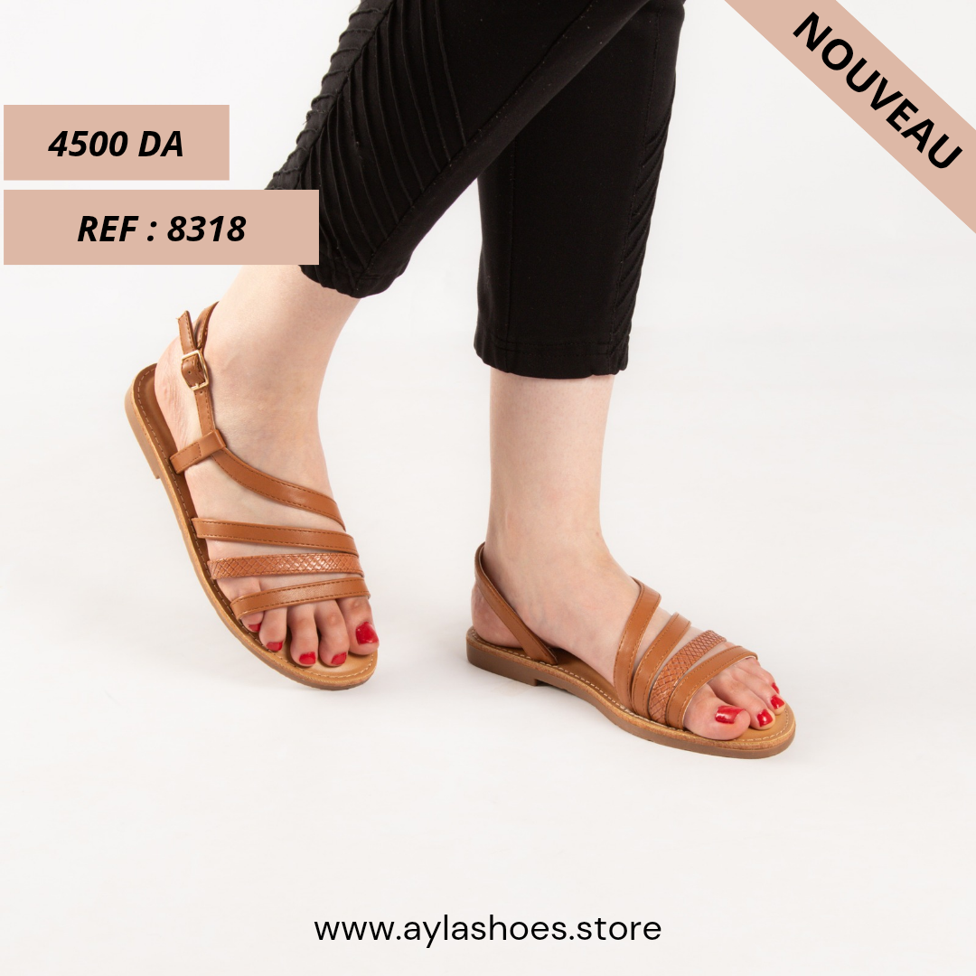 Sandale - simili cuir - Camel / 8318