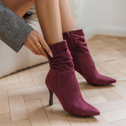 Bottine - daim - Bordeaux / AS130