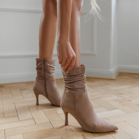 Bottine - daim - Kaki / AS131