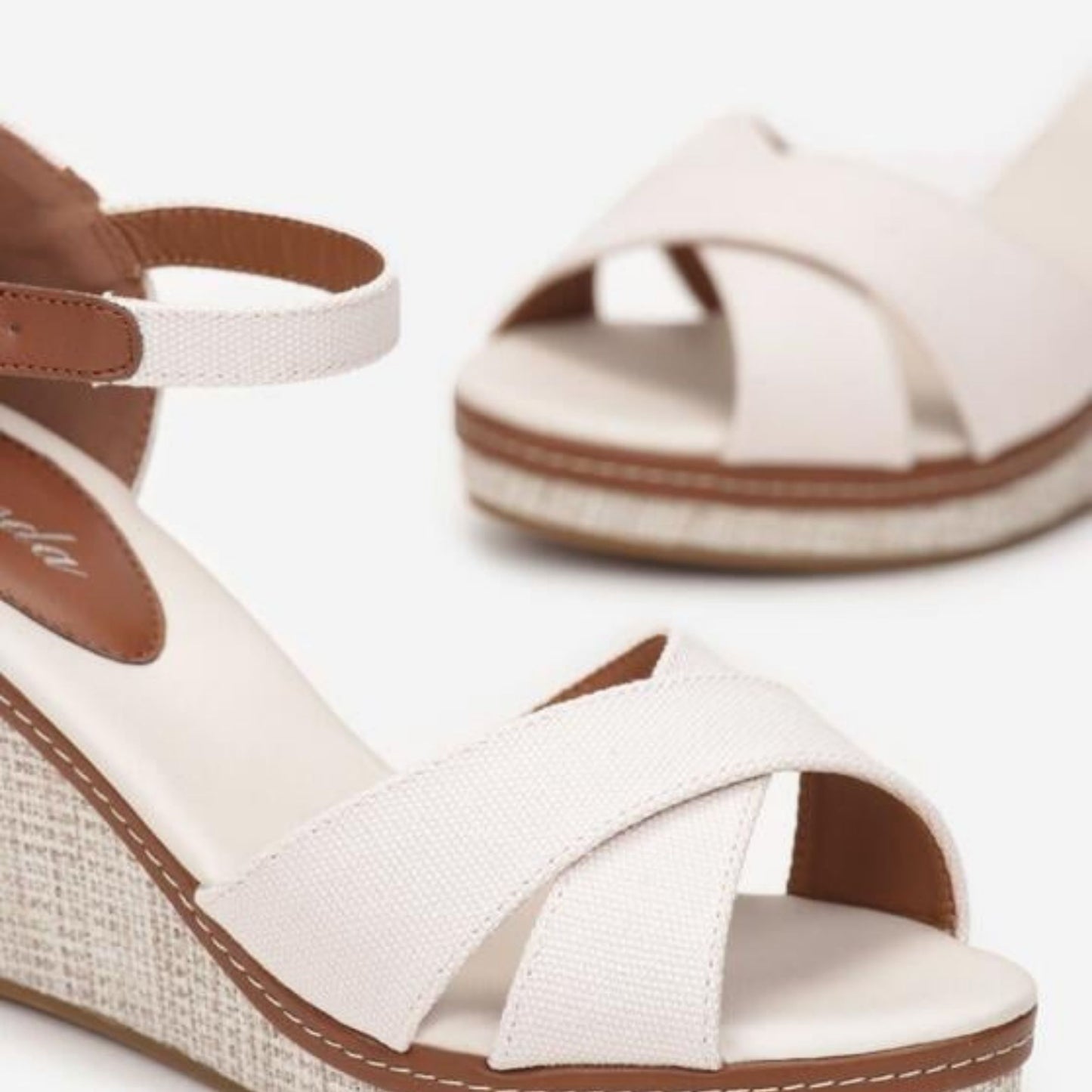 Sandale A Talon Compensé - White / AS108