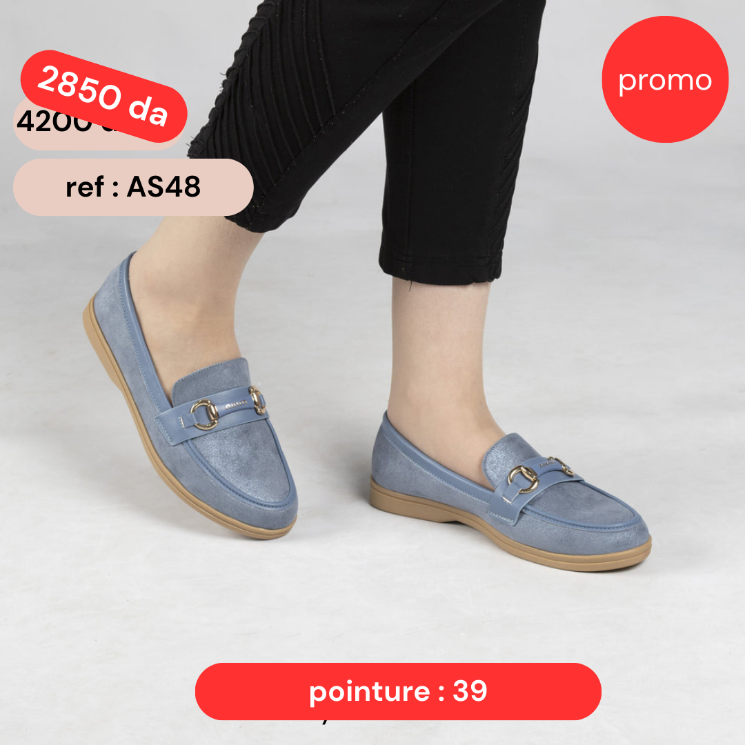 Mocassin En Daim - Bleu / AS48