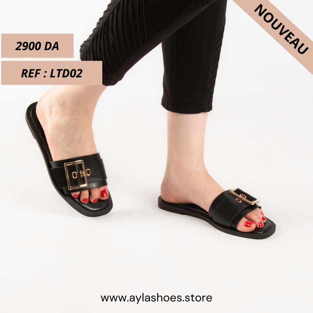 Mule - simili cuir - Noir / LTD02