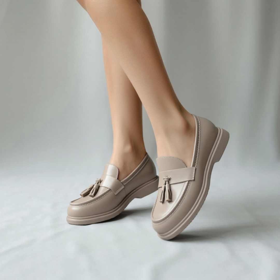 Mocassin - simili cuir - Kaki / AS109