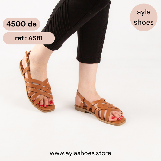 Sandale - simili cuir - Camel / AS81