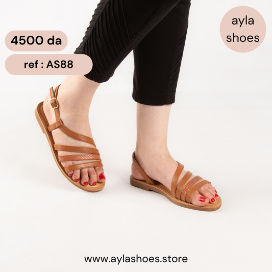 Sandale - simili cuir - Camel / AS88