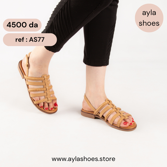 Sandale - simili cuir - Khaki / AS77