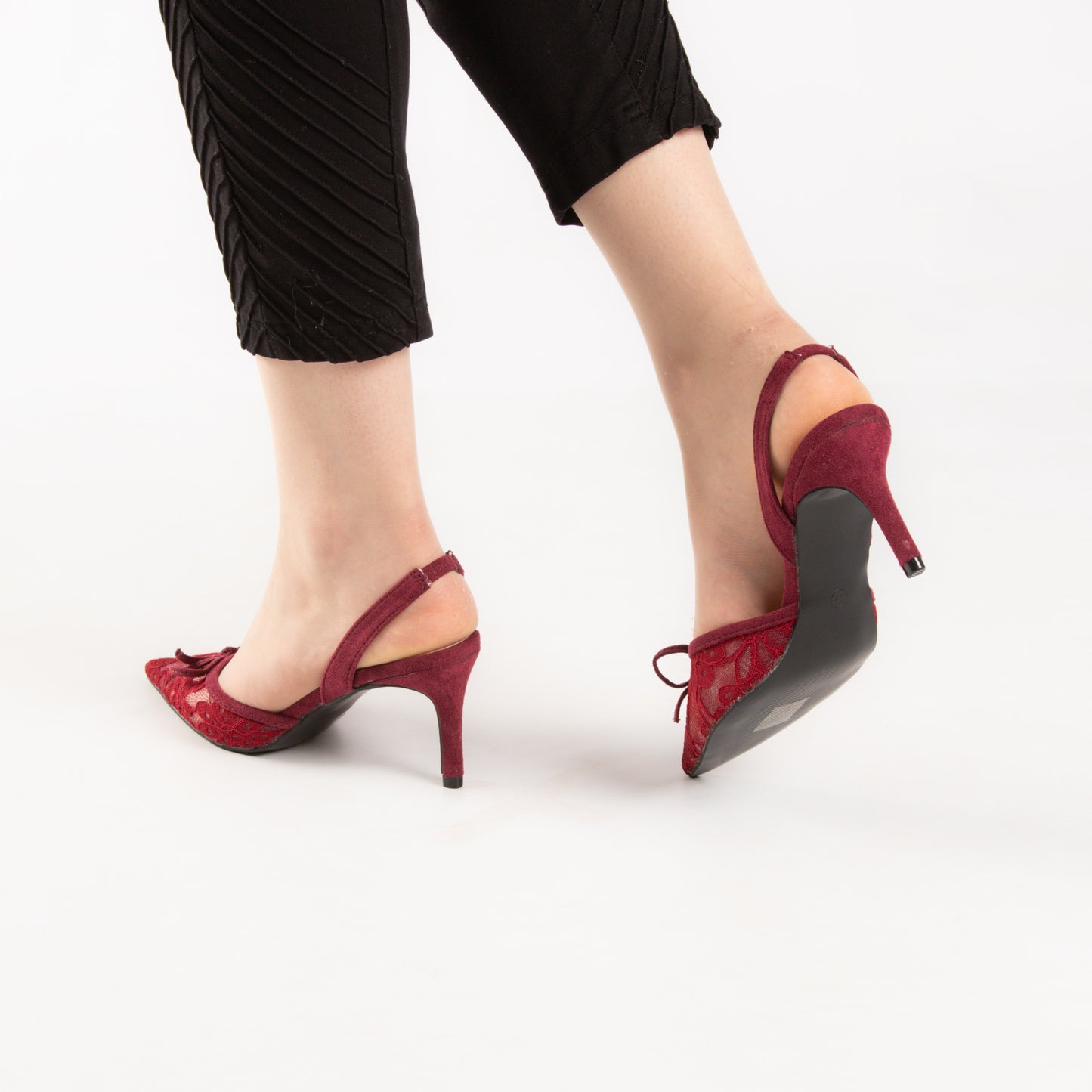 Escarpin En Dentelle - Red / AS04