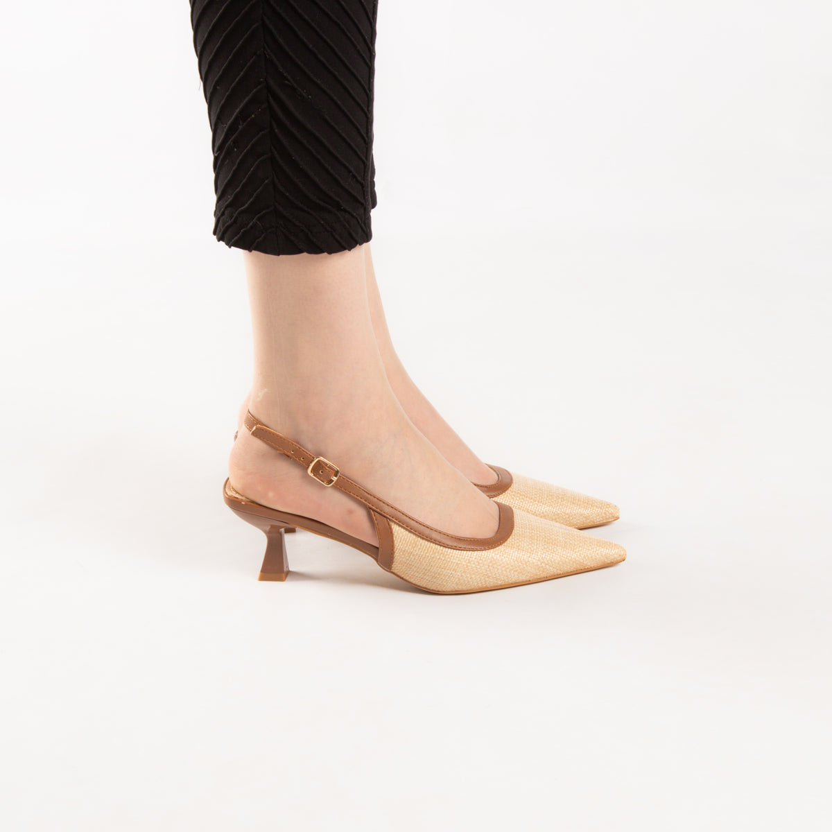 Escarpin - slingback - beige / ref : AS01
